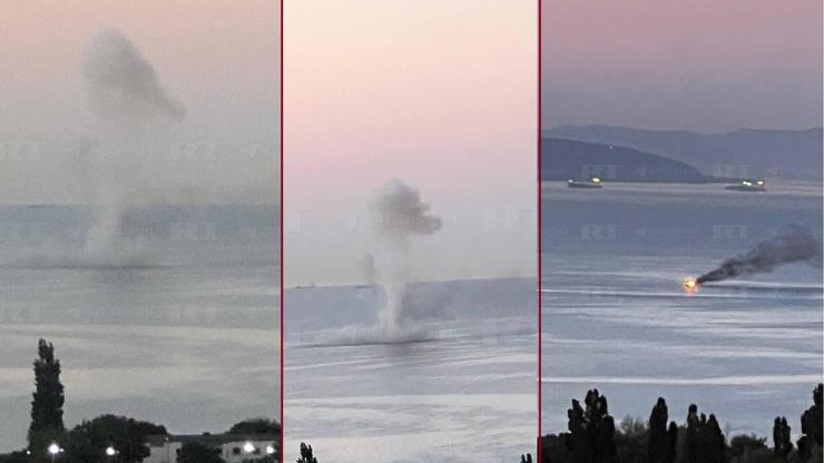 Pearl Harbor 2023 Ukrayna insansız denizaltılarla vurdu: Novorossiysk darmaduman