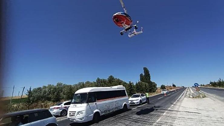 Eskişehir’de Cayrokopterli trafik denetimi