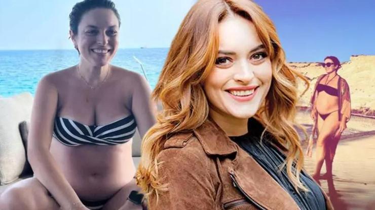Ezgi Mola, karnı burnunda bikinili pozlarını paylaştı: Bağdaş kurabiliyorum bakın
