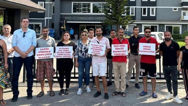 Alanyada işten çıkarılan otel işçileri eylem yaptı