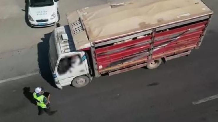 Gaziantepte dronlu trafik denetimi