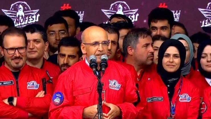 Bakan Şimşek TEKNOFESTte duyurdu: Tam bağımsız ve müreffeh Türkiyenin yolu tabii ki üretimden geçiyor