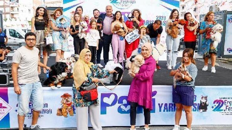 Kedi ve köpekler şıklık yarışına girdi, podyuma çıktı