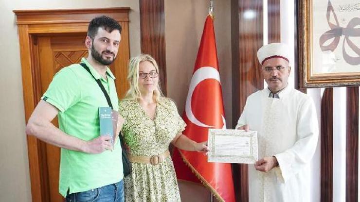 İngiliz gelin, Aksaray’da Müslüman oldu