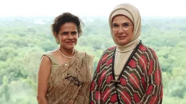 Emine Erdoğan, Earth Foundationın Başkanı Bhagat ile görüştü