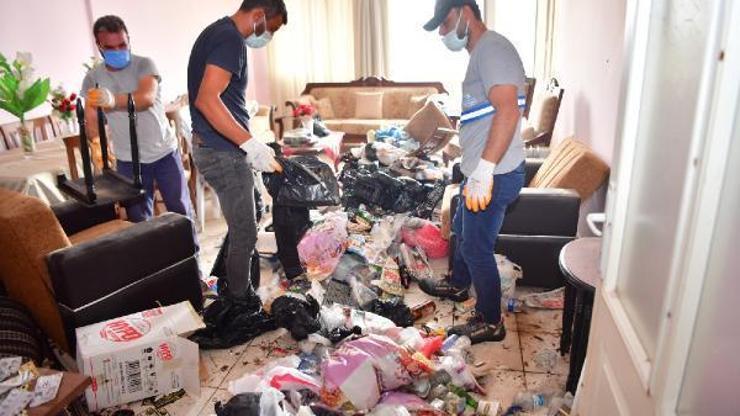 Evden 20 ton çöp çıktı