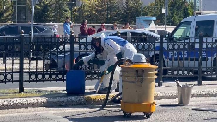 Pendikte kimyasal alarmı Yol trafiğe kapatıldı