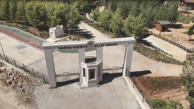 Mardin’de yapımı tamamlanan Millet Ormanı’nda çalışmalar tamamlandı