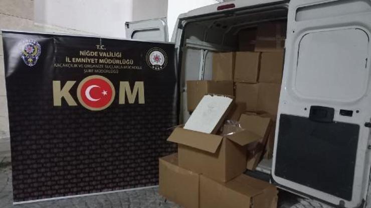 Niğde’de 12 milyon 800 bin kaçak makaron ele geçirildi