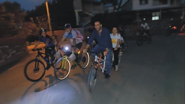 Sokak hayvanlarını beslemek için pedal çevirdiler