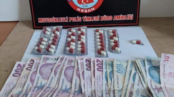 Edirne’de üzerinde sentetik eczayla yakalanan şüpheliye gözaltı