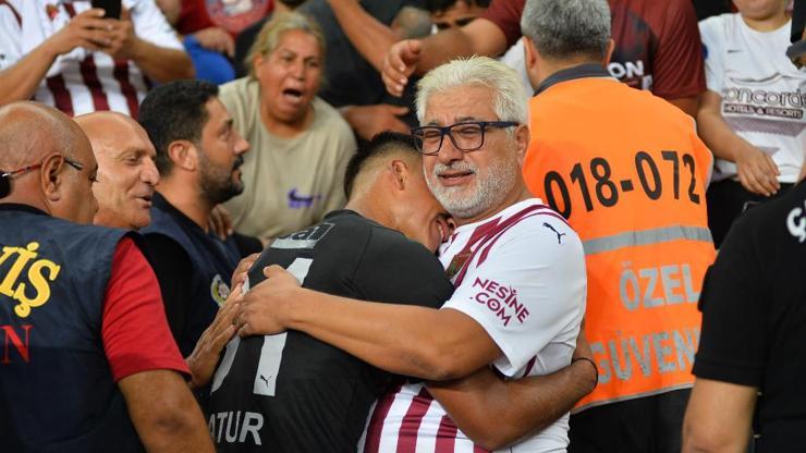 Oğuzhan Matur, galibiyeti babasına sarılarak kutladı