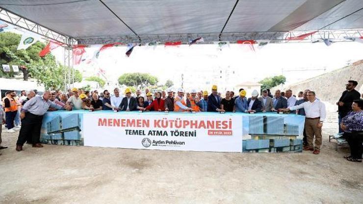 Menemenin merkezine modern kütüphane