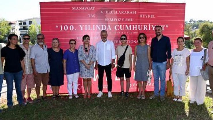 Manavgatta Cumhuriyet konulu Taş Heykel Sempozyumu başladı
