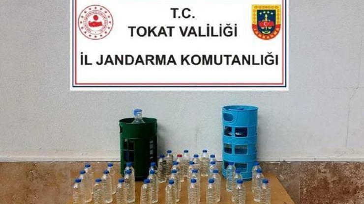 Tokatta 57 litre sahte alkol ele geçirildi