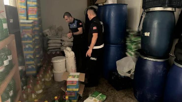 Erdemli’de 2 bin litre kaçak deterjan ele geçirildi