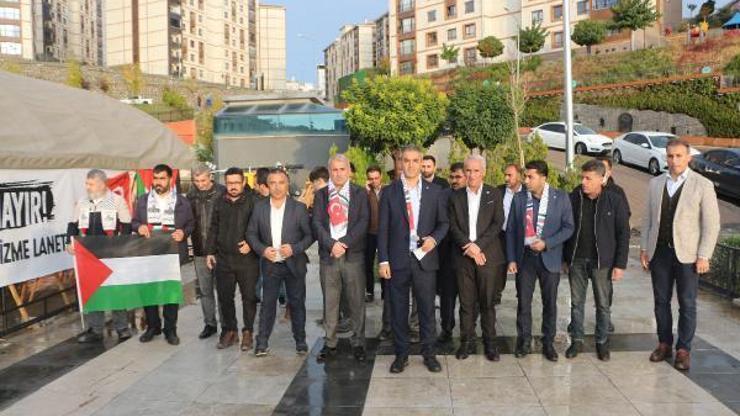 Sivil toplum kuruluşları Filistin için Şırnak-Filistin İnsanlık Nöbeti Çadırı kurdu
