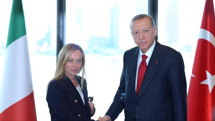 Cumhurbaşkanı Erdoğan, İtalya Başbakanı Meloni ile görüştü
