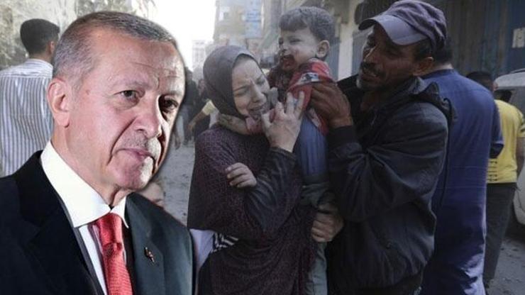 Cumhurbaşkanı Erdoğandan dikkat çeken Gazze paylaşımı