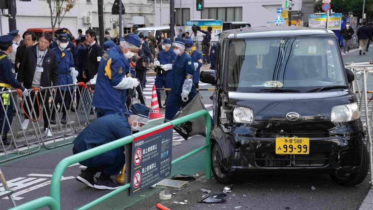 Tokyoda İsrail büyükelçiliği yakınında hareketli dakikalar