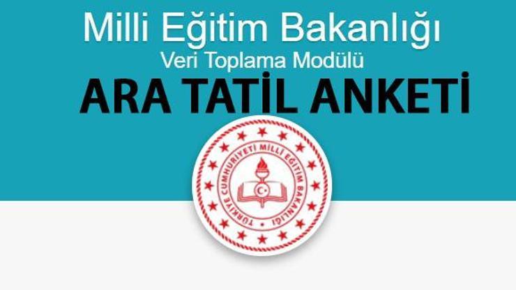 MEB ara tatil anketi 2023 Ara tatil anketi veli, öğrenci, öğretmen oy kullanma ekranı