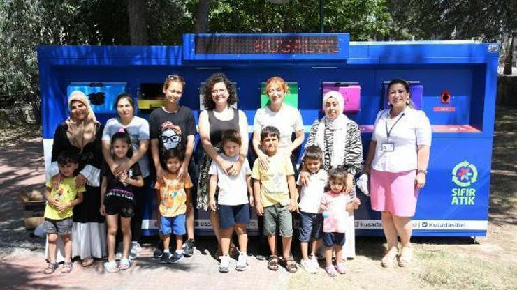 Kuşadasında mobil atık getirme merkezi ile 3,5 ayda 33 ton atık toplandı