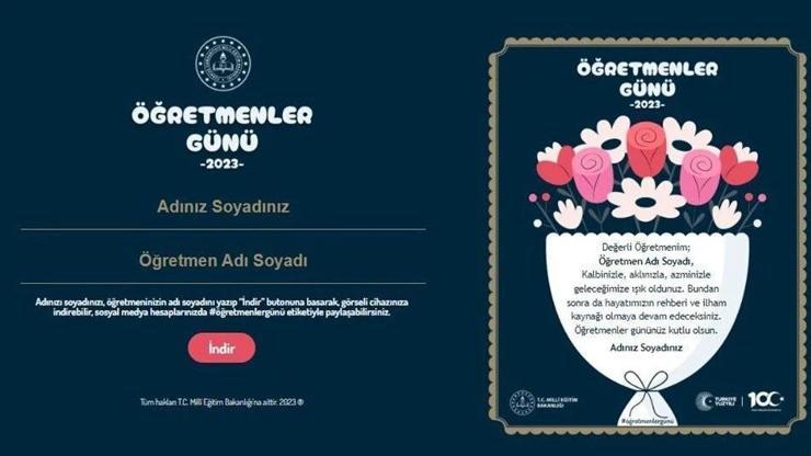 Öğretmenler Günü dijital kutlama kartı oluşturma MEB 24 Kasım Öğretmenler Günü kutlama kartı nasıl, nereden yapılır