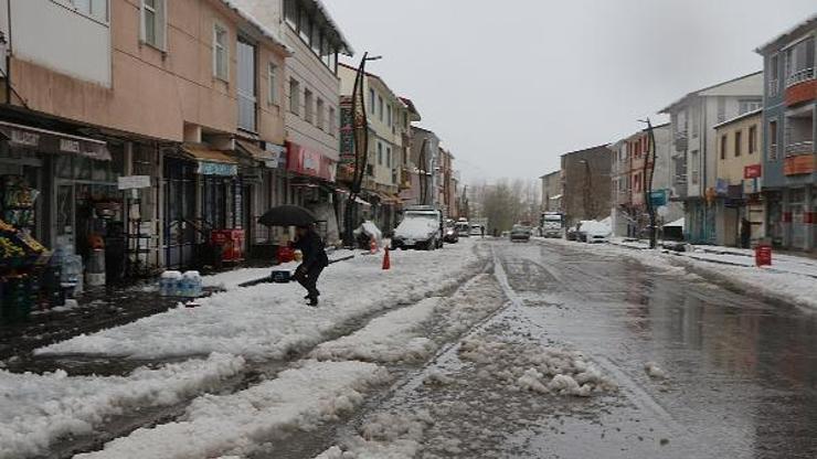 Karlıova’da kar yağışı ve sis etkili oldu