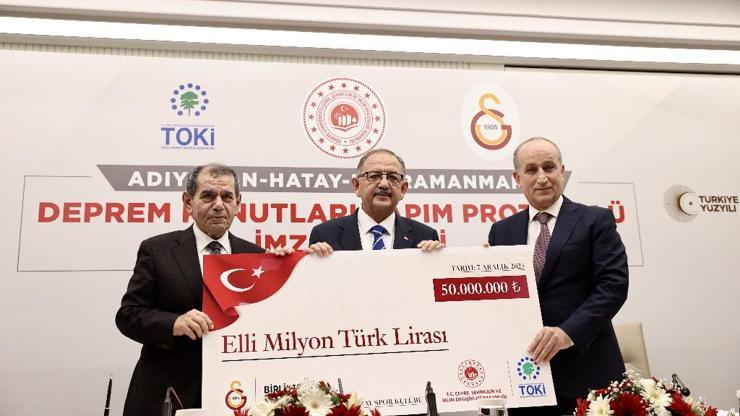 Galatasaray ve TOKİ arasında 300 deprem konutu için protokol imzalandı