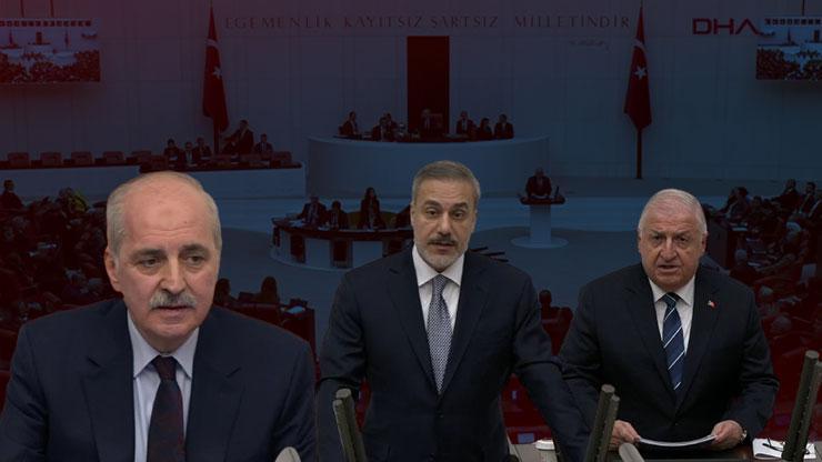 SON DAKİKA: Mecliste terörle mücadele oturumu TBMM Başkanı Kurtulmuş, Bakan Güler ve Fidandan açıklama