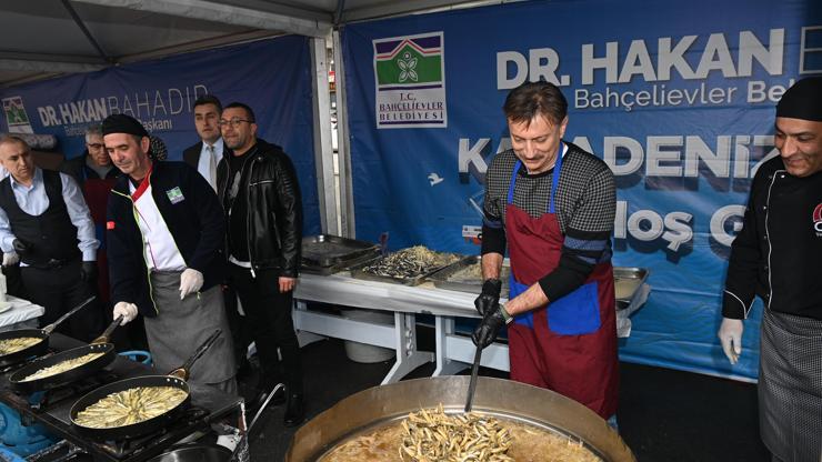 Bahçelievler’de Karadeniz Festivali: 5 ton hamsi dağıtıldı