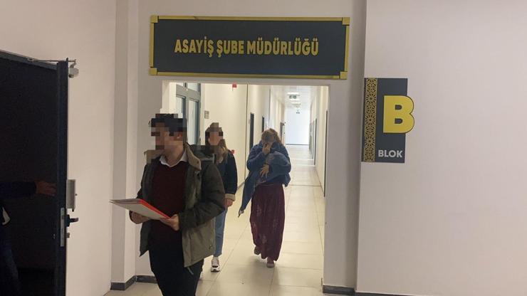 Hırsızlık şüphelisi, kucağındaki bebeğiyle gözaltına alındı