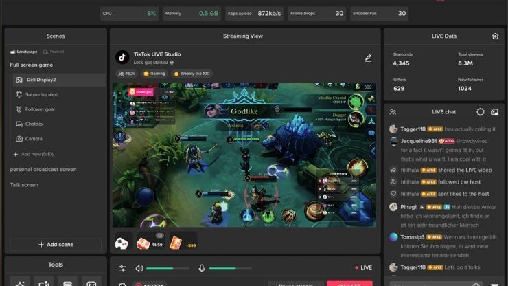TikTok, LIVE Studio ile canlı yayın deneyimini bilgisayara taşıyor