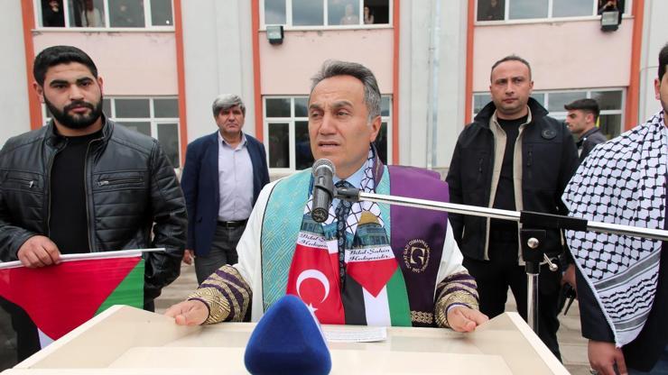 Gaziosmanpaşa Üniversitesinden Gazzeye destek yürüyüşü