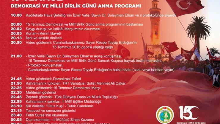 İzmir, 15 Temmuz Demokrasi ve Millî Birlik Gününe hazır