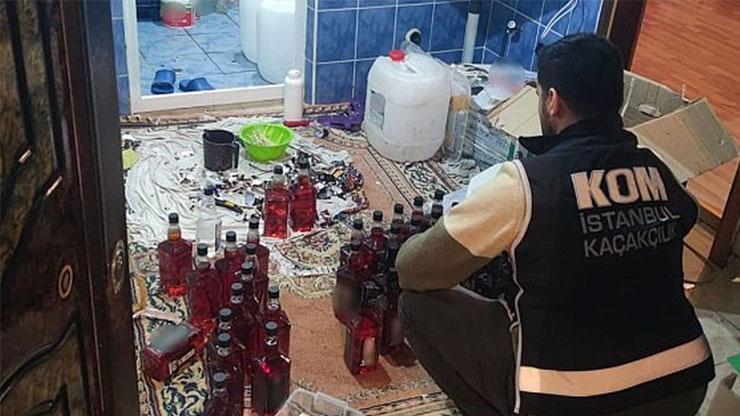 İstanbulda sahte alkol operasyonu: 9 kişi yakalandı