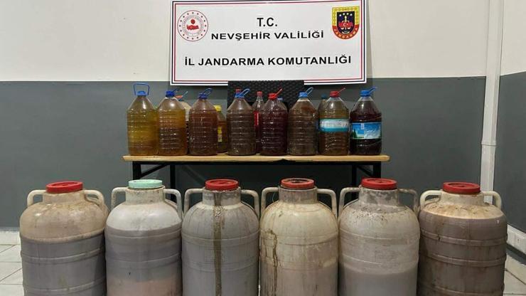 Nevşehirde kaçak şarap operasyonu: 1 gözaltı