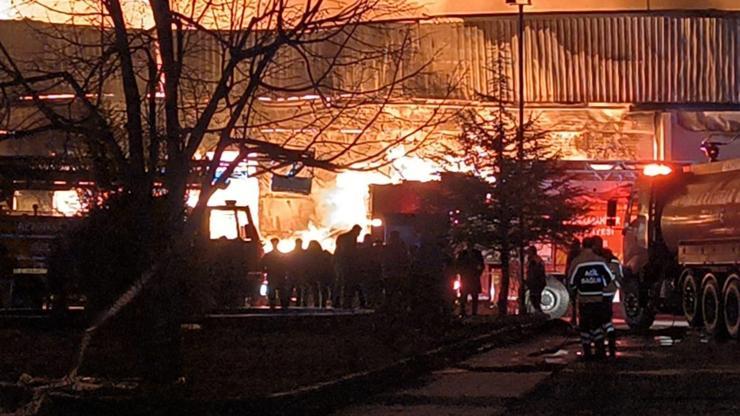 Afyonkarahisar OSBdeki orman ürünleri deposunda çıkan yangın, bitişikteki iş yerine de sıçradı