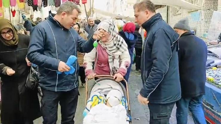İstanbul- Sultangazide sahte serum hortumu ile dilencilik yapan kadını zabıta yakaladı