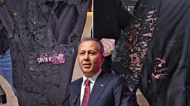 İçişleri Bakanı Yerlikaya, Saraçhanedeki gösterilerde bir polise asit atıldığını bildirdi