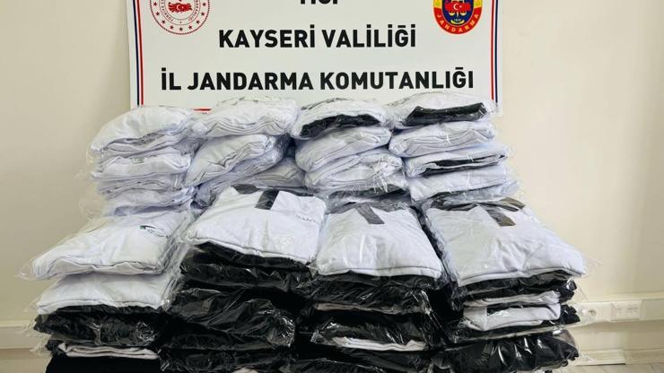 Kayseride 320 bin TLlik sahte lisanslı tişört ele geçirildi