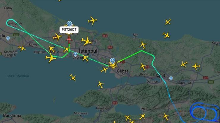 İstanbulda şiddetli rüzgar hava trafiğini aksattı