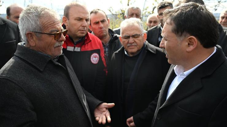 Vali Çiçek ve Başkan Büyükkılıç, zirai don sonrası çiftçilerle bir araya geldi