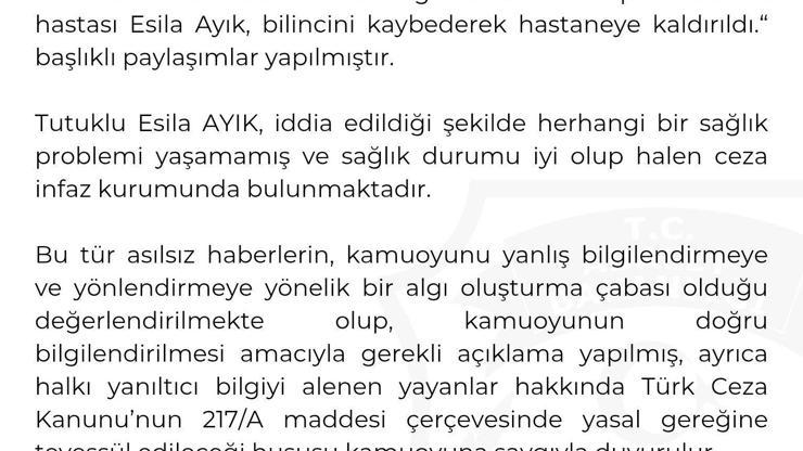 İstanbul- Esila Ayık hakkındaki yanıltıcı paylaşımlara soruşturma