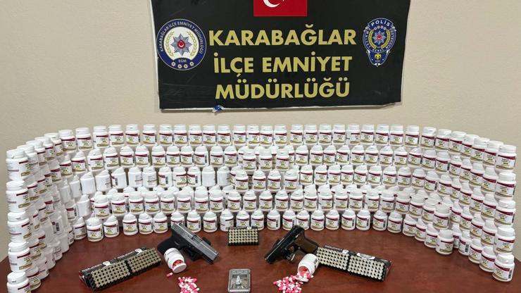 İş yerinde uyuşturucu ve ruhsatsız silahla yakalandı