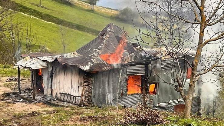 Orduda, yangında tek katlı ev kullanılmaz hale geldi