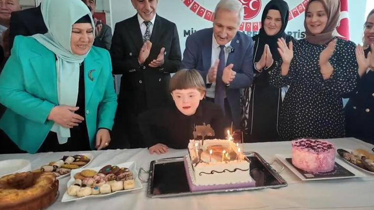 MHP, down sendromlu Mert Affanın doğum gününü kutladı
