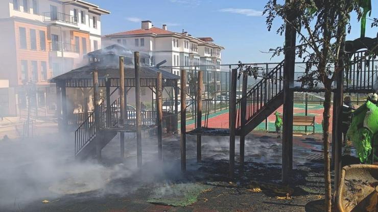 Gaziantepte çocuk parkında yangın
