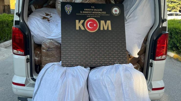 Amasyada 1.2 ton kıyılmış tütün ele geçirildi; 1 gözaltı