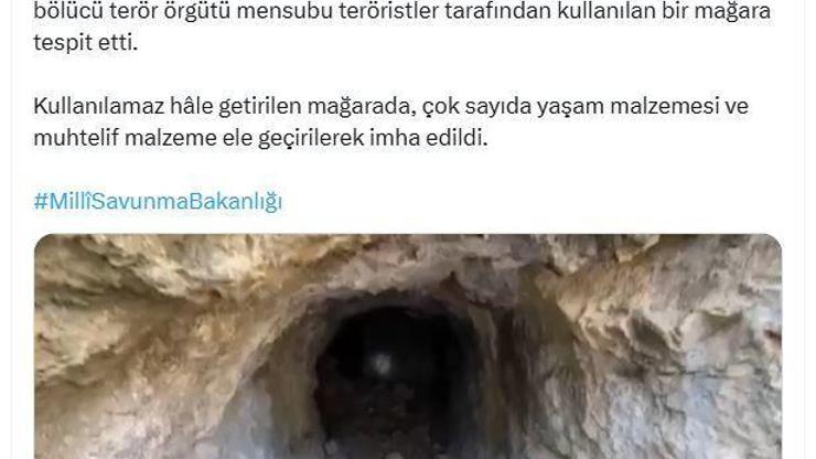 MSB: Mehmetçik PKKlı teröristlerin inlerine girmeye devam ediyor